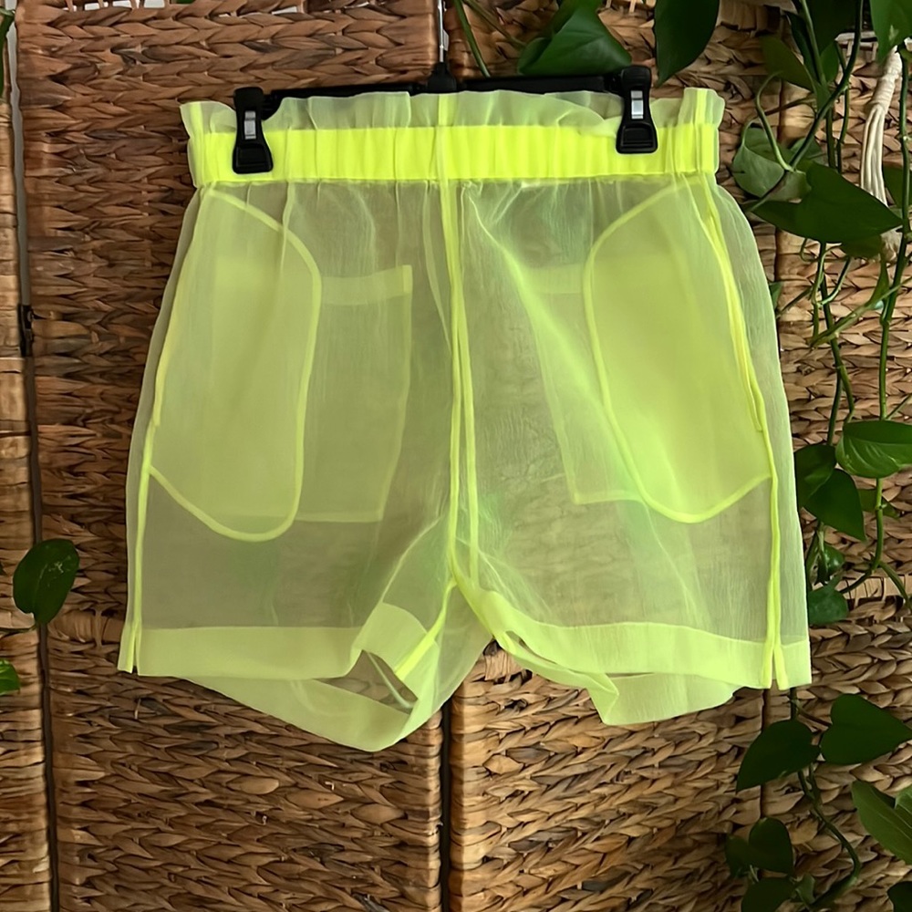H&M x Justine Skye organza shorts